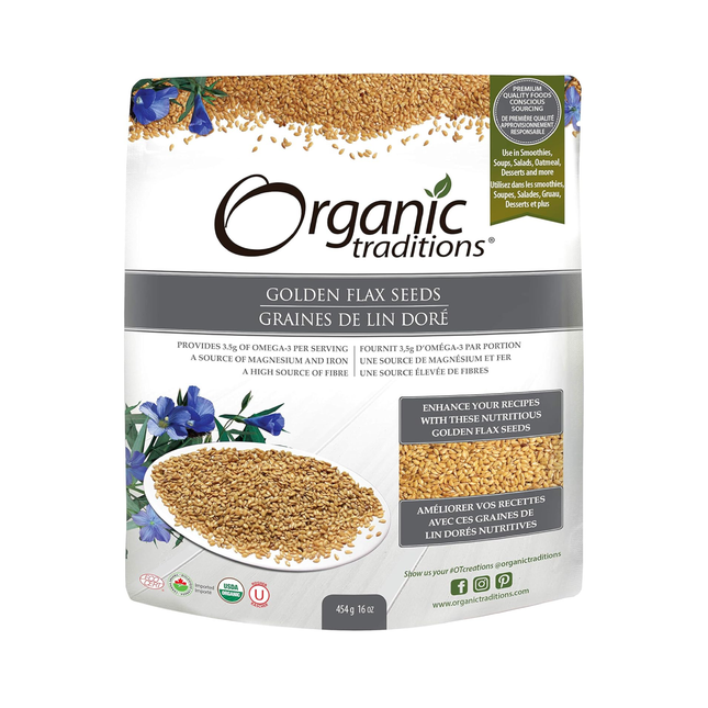 Graines de lin doré Organic Traditions | 454 g