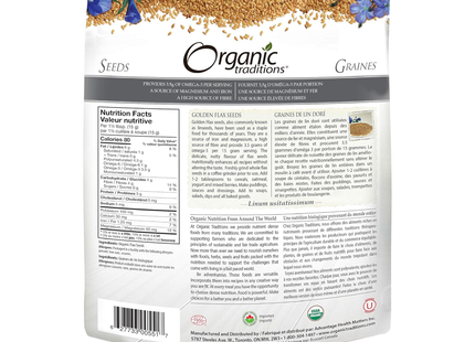 Graines de lin doré Organic Traditions | 454 g