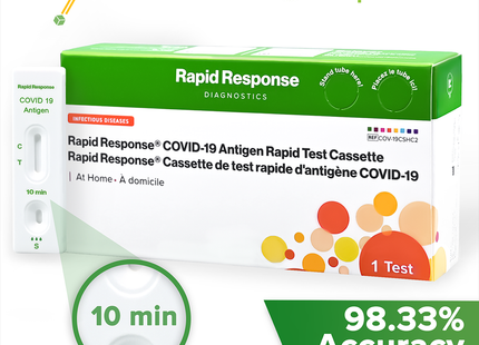 Rapid Response Diagnostics - COVID-19 Antigen Rapid Test Cassette | 1 Test