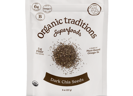 Graines de chia entières foncées Organic Traditions | 227 g
