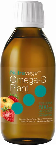 NutraVege Omega-3 Plant Based - Strawberry Orange | 200 ml