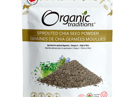 Organic Traditions - Poudre de graines de chia germées | 227 g