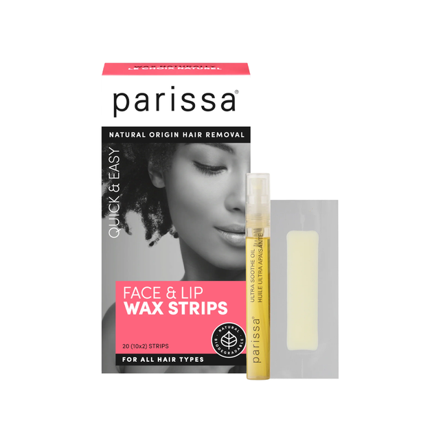 Parissa Bandes de cire pour le visage et les lèvres pour tous les types de cheveux | 20 bandes