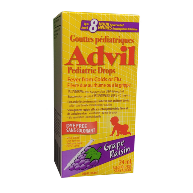Advil - Pediatric Advil Drops 40mg/mL - Grape Flavor | 24 mL