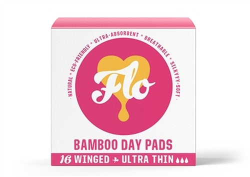 Here We Flo - Bamboo Ultra-Thin & Winged Day Pads | 10 Count