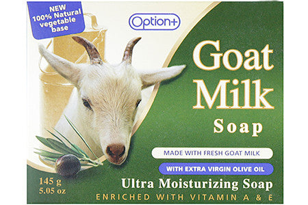 Option+ Goat Milk Ultra Moisturizing Soap with Fresh Goat Milk with Extra Virgin Oil | 145 g