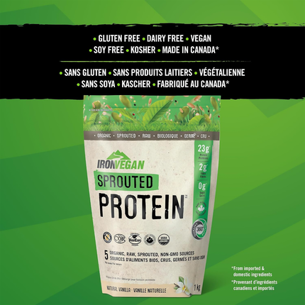 Iron Vegan - Protéines germées, Vanille | 1 kg