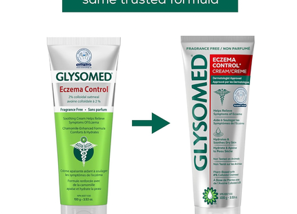 Glysomed - Eczema Control Cream with Colloidal Oatmeal 2% - Fragrance Free | 100 g