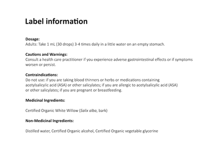 St. Francis - White Willow Tincture | 50 mL