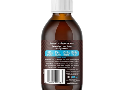 AquaOmega - Omega-3 Wild Caught Fish Oil High EPA, Tropical | 225 mL