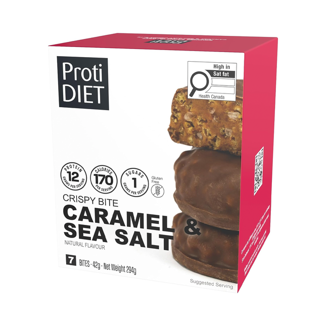 ProtiDiet - Caramel and Sea Salt Crispy Bites | 7 x 42 g