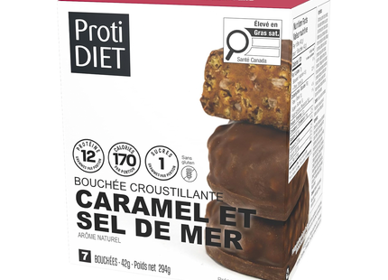 ProtiDiet - Caramel and Sea Salt Crispy Bites | 7 x 42 g