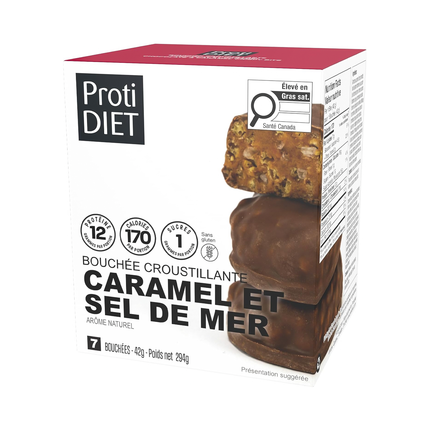 ProtiDiet - Caramel and Sea Salt Crispy Bites | 7 x 42 g