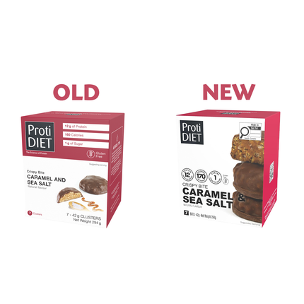 ProtiDiet - Caramel and Sea Salt Crispy Bites | 7 x 42 g