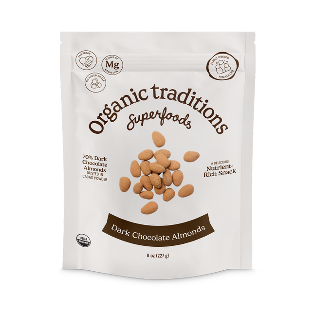 Organic Traditions - Almonds, Dark Chocolate | 227 g