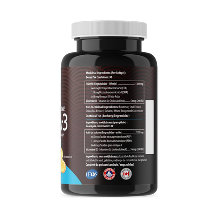 AquaOmega - Gélules d'huile de poisson sauvage riche en oméga-3 et en EPA | 120 gélules