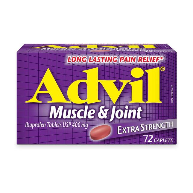 Advil - Ibuprofène 400 mg, Extra Fort pour les muscles et les articulations | 72 comprimés