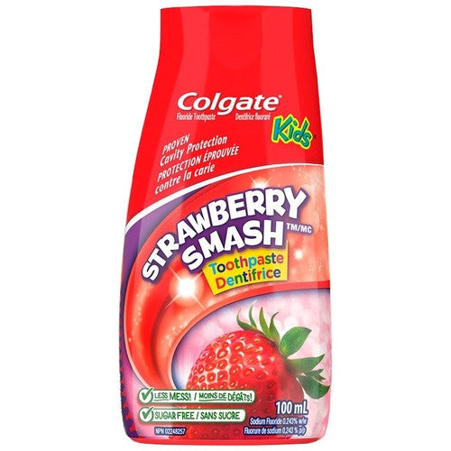 Colgate - Dentifrice au fluorure Strawberry Smash pour enfants | 100 ml