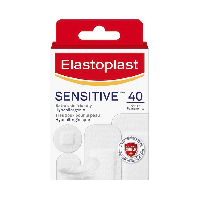 Elastoplast - Hypoallergenic and Skin Friendly Bandages - For Sensitive skin | 40 Pack