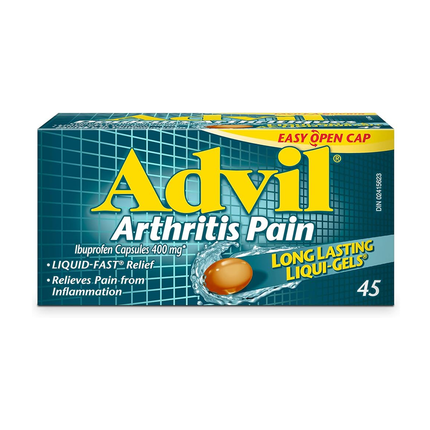 Advil - Douleurs arthritiques, ibuprofène 400 mg | 45 capsules