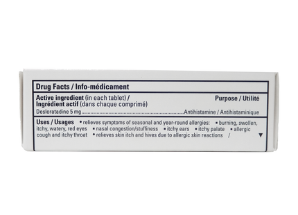 Comprimés de contrôle des allergies Option+ Desloratadine | 30 comprimés