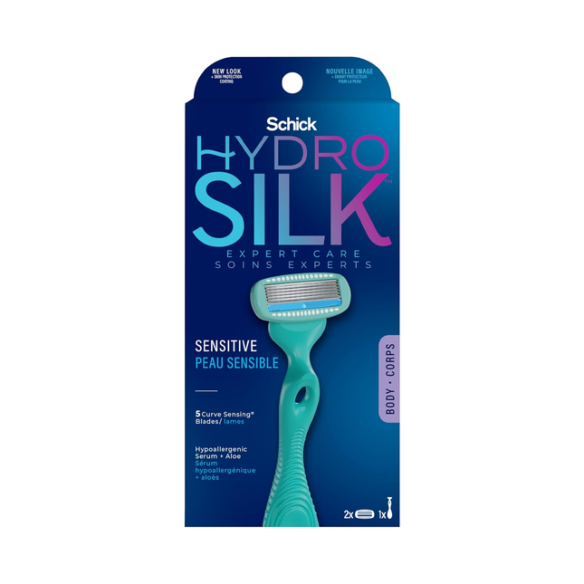 Schick - Hydro Silk Expert Care, Peaux sensibles | 2 cartouches + 1 rasoir