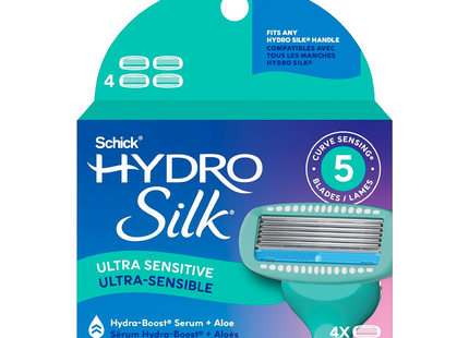 Schick - Hydro Silk Expert Care Peaux sensibles | 4 recharges de lames