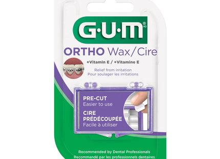 GUM - Cire orthodontique prédécoupée + vitamine E