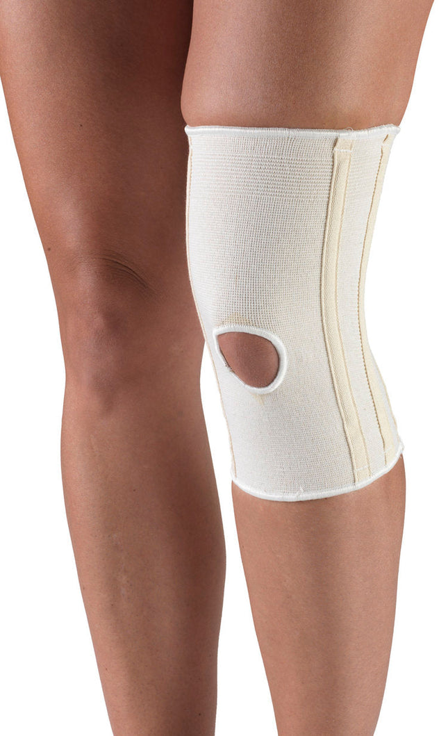 CHAMPION - Knee Support White/Stays/Open Patella