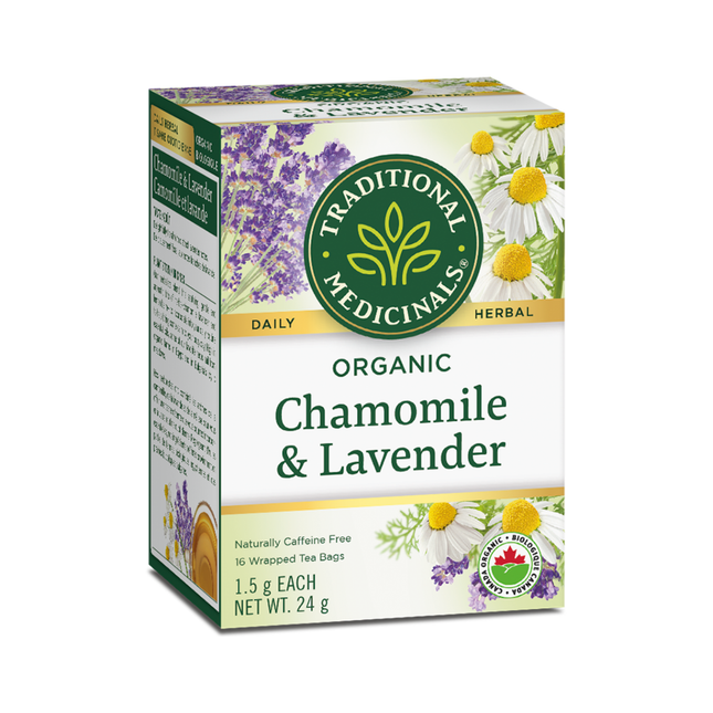 Médicaments traditionnels - Camomille et lavande biologiques | 16 sachets