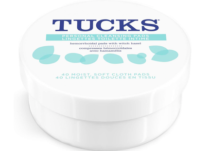 Tucks - Personal Cleansing Pads for Hemorrhoidal Pain Relief | 40 Moist Soft Cloth Pads