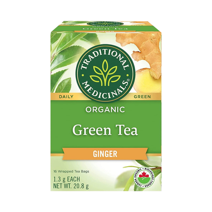 Traditional Medicinals - Organic Green Tea Ginger Tea Bags | 26g
