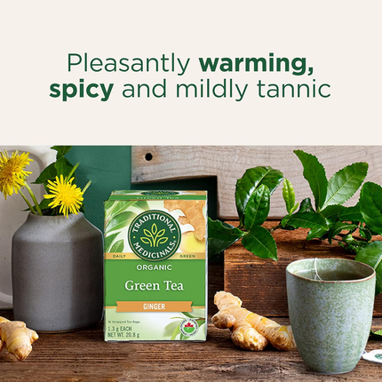 Traditional Medicinals - Organic Green Tea Ginger Tea Bags | 26g
