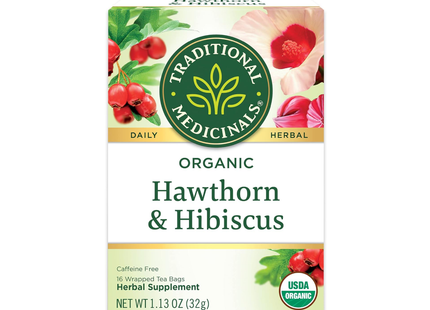 Médicaments traditionnels - Aubépine biologique à l'hibiscus | 16 sachets