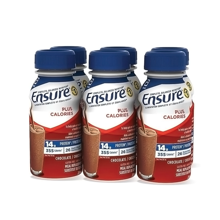 Ensure - Plus Calories - Gluten Free Meal Replacement Drink - Chocolate Flavour | 6 X 235 mL