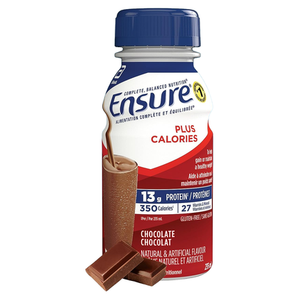 Ensure - Plus Calories - Gluten Free Meal Replacement Drink - Chocolate Flavour | 6 X 235 mL