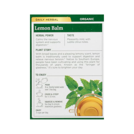 Traditional Medicinals - Tisane Mélisse Bio | 16 Sachets