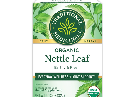 Médicaments traditionnels - Feuille d'ortie biologique, terreuse et fraîche | 16 sachets