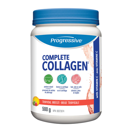 Progressive - Collagène complet avec vitamine C - Saveur brise tropicale | 500g*