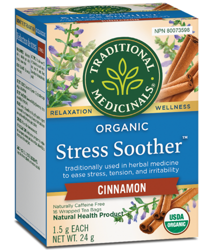 Traditional Medicinals - Organic Stress Soother Tea | 1.5G X 16 Tea Bags