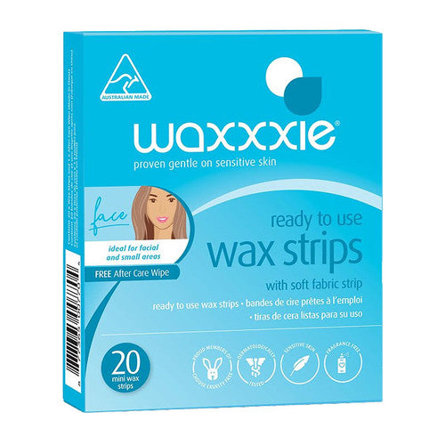 Waxxxie - Bandes de cire avec bandes de tissu doux | 20 mini bandes de cire