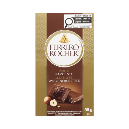 Ferrero Rocher - Premium Chocolate Bar Milk Chocolate with Hazelnut | 90 g