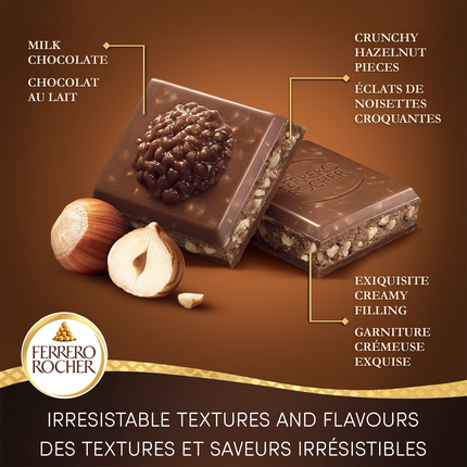 Ferrero Rocher - Premium Chocolate Bar Milk Chocolate with Hazelnut | 90 g