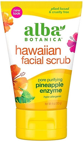 Alba Botanica - Gommage facial hawaïen - avec enzyme d'ananas purifiant les pores | 113g