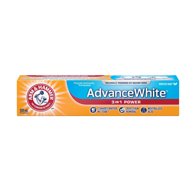 Arm &amp; Hammer - Dentifrice anti-carie au fluorure Advance White 3 en 1 - Menthe d'hiver | 120 ml 