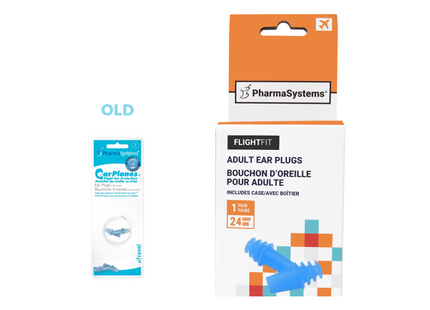 PharmaSystems - Adult Ear Plugs + Case 24 NRR | 1 Pair