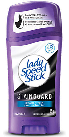 Lady Speed ​​Stick - Antisudorifique invisible StainGuard - Parfum frais en poudre | 65g