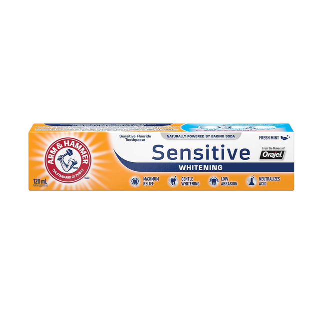 Arm & Hammer - Sensitive Whitening Fluoride Toothpaste, Fresh Mint | 120 mL