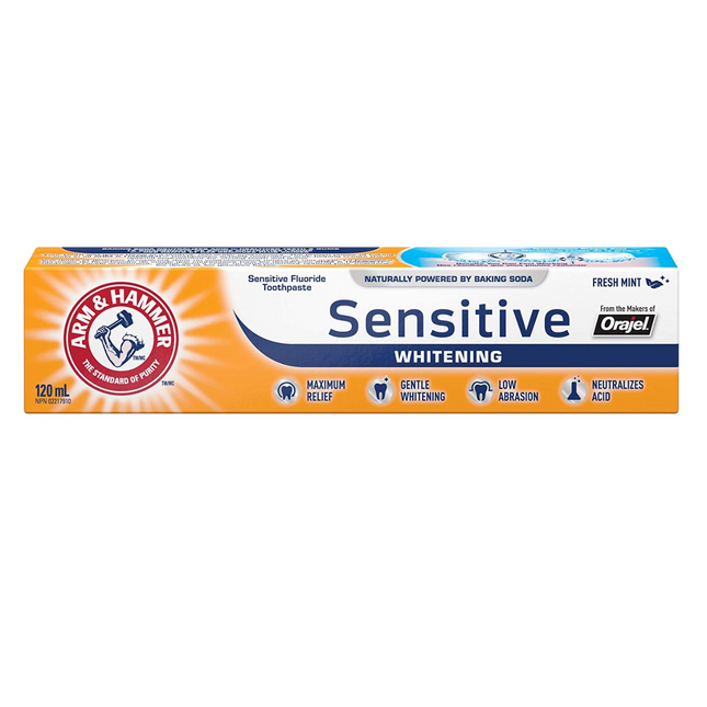 Arm & Hammer - Sensitive Whitening Fluoride Toothpaste - Fresh Mint | 120 ml