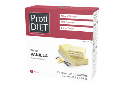 ProtiDiet - Gaufrette protéinée à la vanille | 7x36g